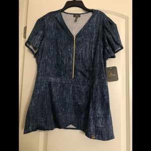 JAANUU SCRUB TOP XL NWT